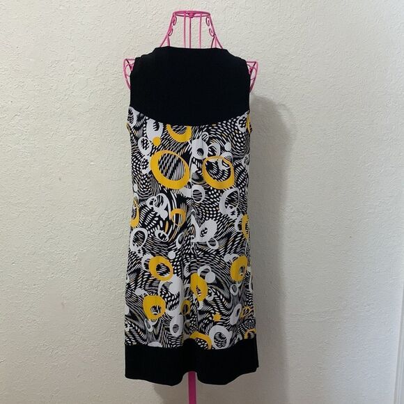 Susan Lawrence yellow black and white tent style dress - Picture 2 of 16